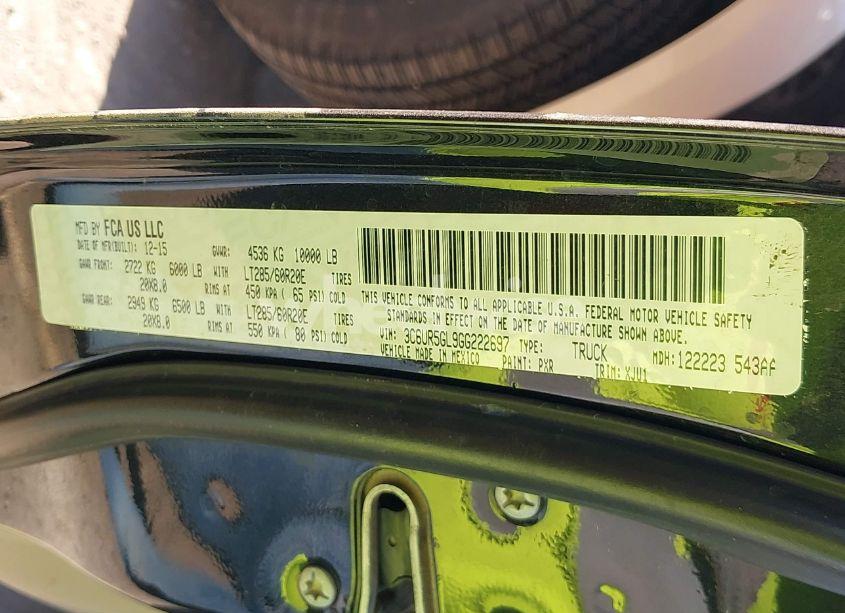 Photo 9 of 2016 Ram 2500 LARAMIE LONGHORN (VIN 3C6UR5GL9GG222697)