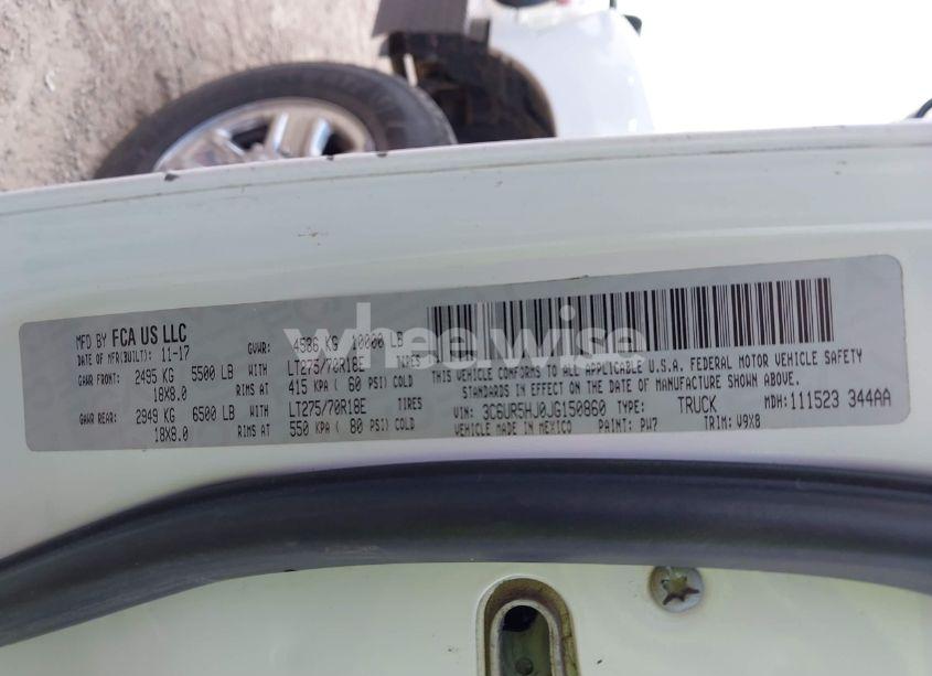 Photo 9 of 2018 Ram 2500 TRADESMAN 4X4 8' BOX (VIN 3C6UR5HJ0JG150860)