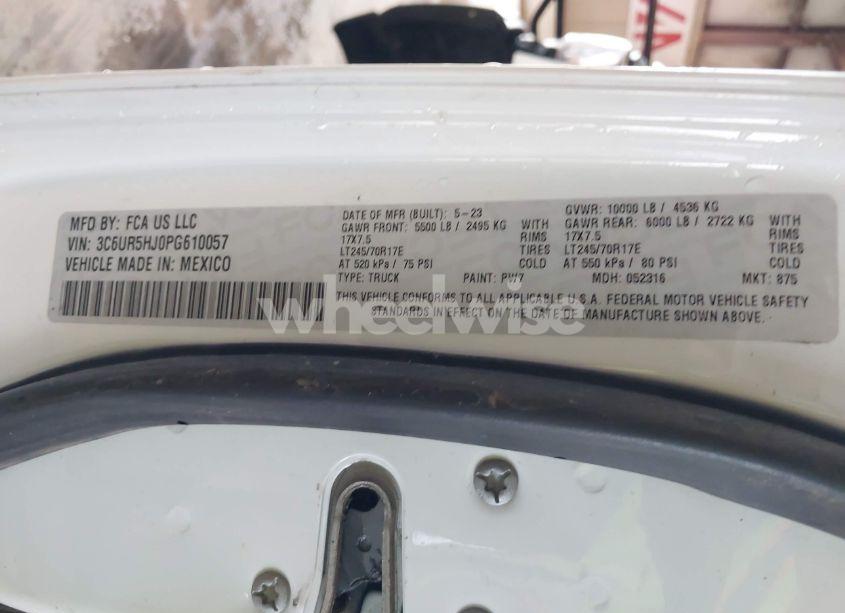 Photo 9 of 2023 Ram 2500 TRADESMAN 4X4 8' BOX (VIN 3C6UR5HJ0PG610057)