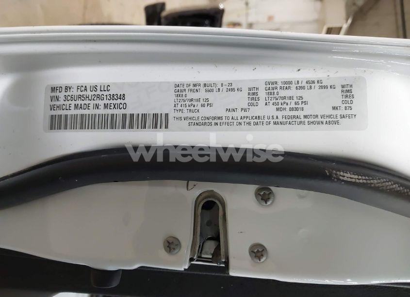 Photo 9 of 2024 Ram 2500 TRADESMAN 4X4 8' BOX (VIN 3C6UR5HJ2RG138348)