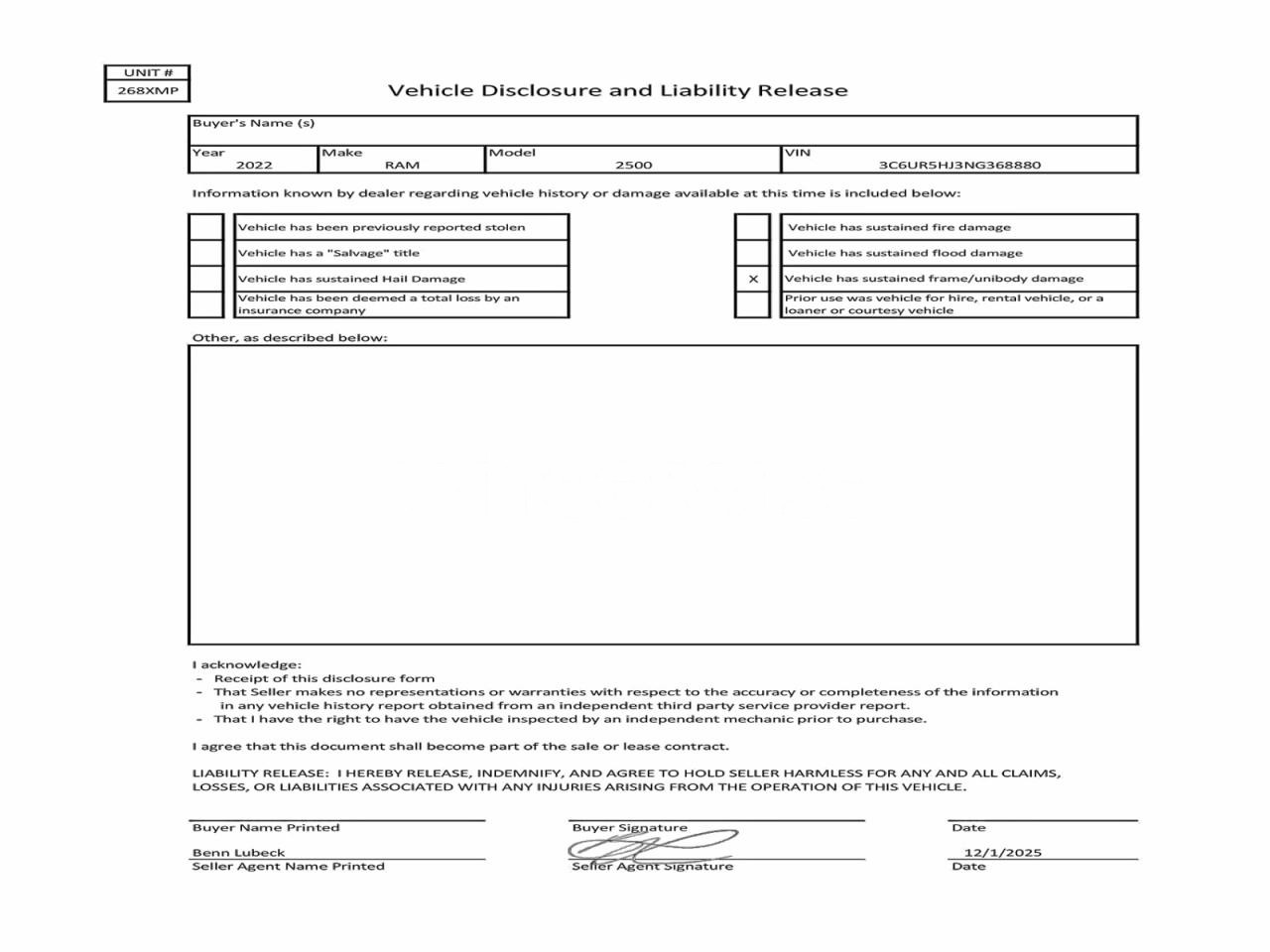 Photo 12 of 2022 RAM 2500 TRADESMAN (VIN 3C6UR5HJ3NG368880)