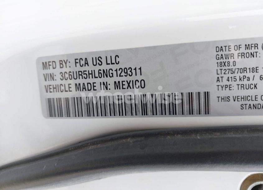 Photo 9 of 2022 Ram 2500 TRADESMAN 4X4 8' BOX (VIN 3C6UR5HL6NG129311)