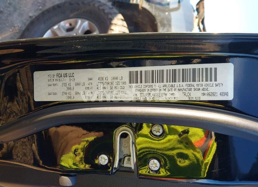 Photo 9 of 2019 Ram 2500 BIG HORN 4X4 6'4 BOX (VIN 3C6UR5MLXKG623270)