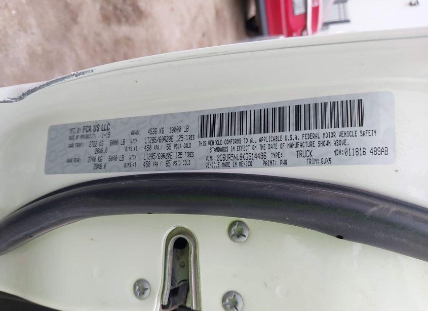 Photo 9 of 2019 Ram 2500 LARAMIE 4X4 6'4 BOX (VIN 3C6UR5NL8KG514496)