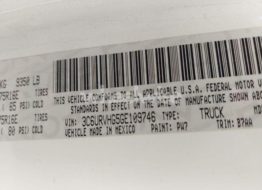 Photo 9 of 2016 Ram Promaster 3500 HIGH ROOF (VIN 3C6URVHG5GE109746)