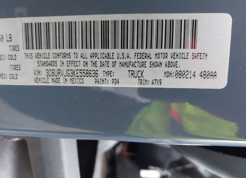 Photo 9 of 2019 Ram Promaster 3500 CARGO VAN HIGH ROOF 159 WB EXT (VIN 3C6URVJG3KE558636)