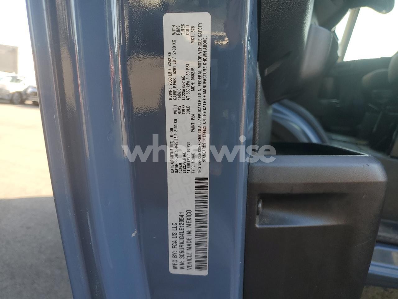 Photo 13 of 2020 RAM PROMASTER 3500 3500 HIGH (VIN 3C6URVJG4LE129541)