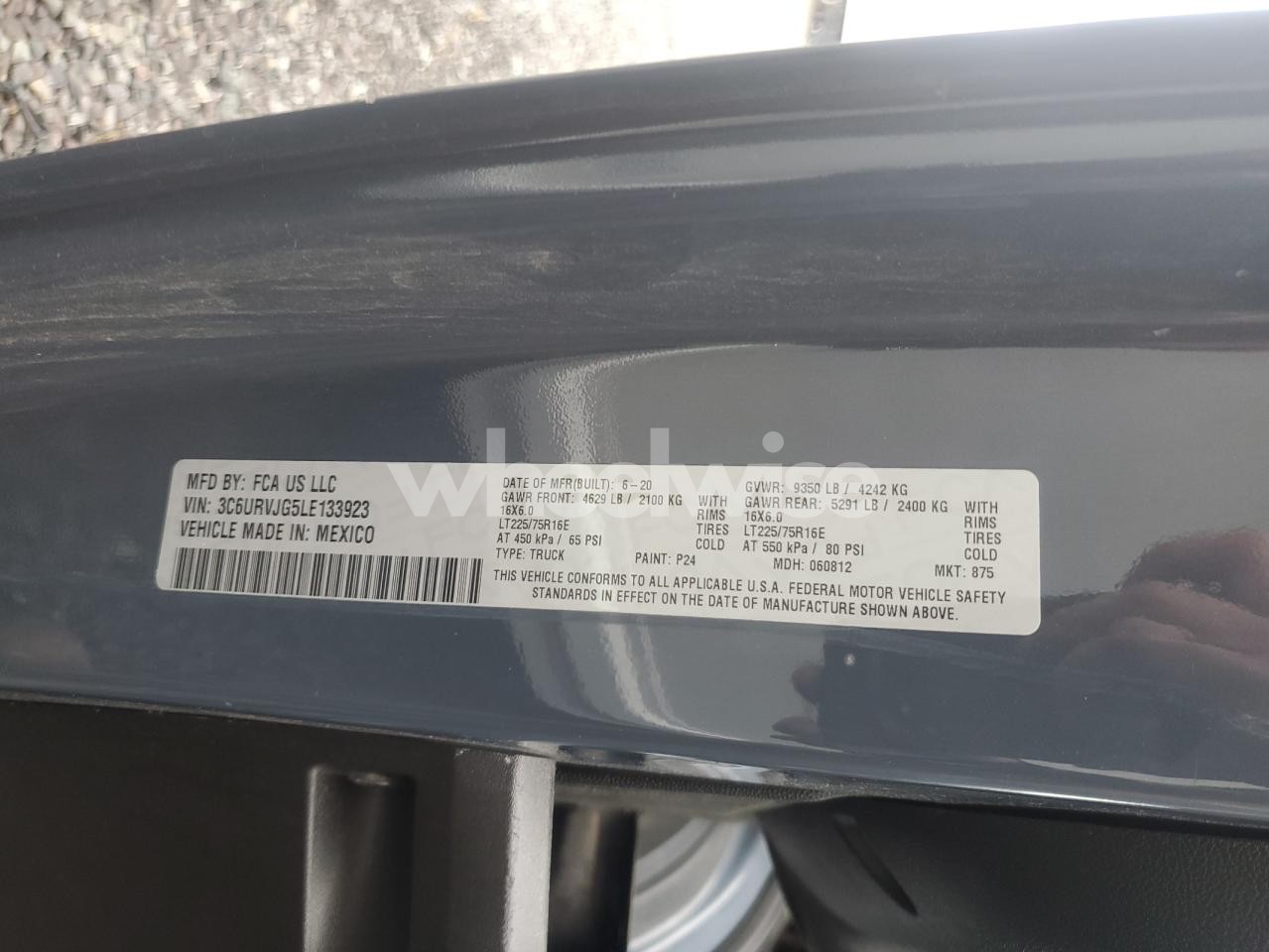 Photo 13 of 2020 RAM PROMASTER 3500 3500 HIGH (VIN 3C6URVJG5LE133923)