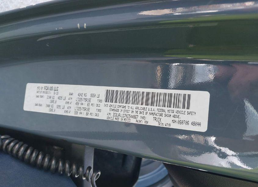 Photo 9 of 2019 Ram Promaster 3500 CARGO VAN HIGH ROOF 159 WB EXT (VIN 3C6URVJG7KE544867)