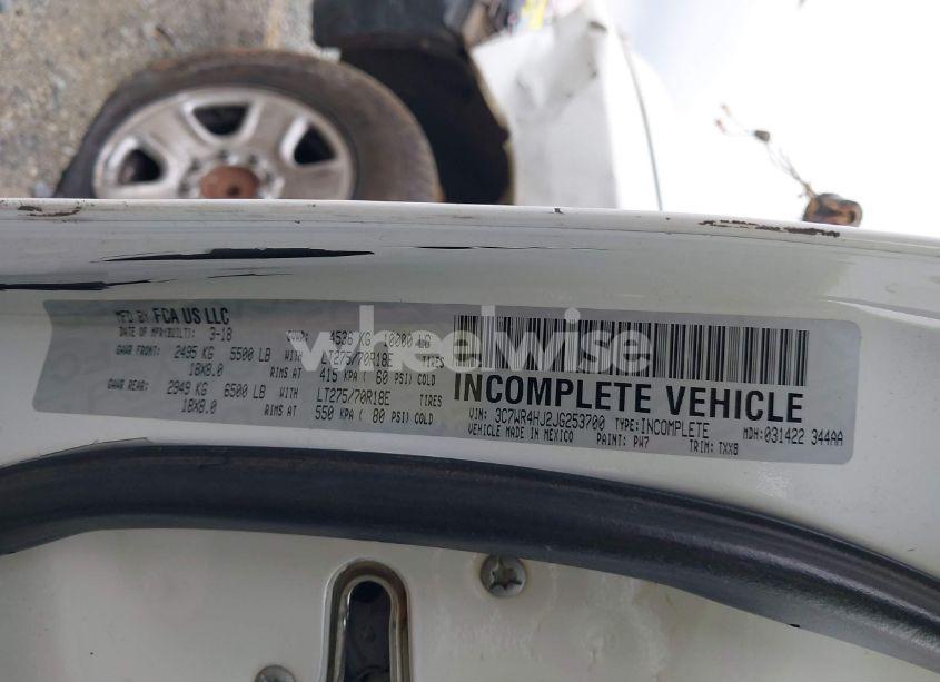 Photo 9 of 2018 Ram 2500 TRADESMAN 4X2 8' BOX (VIN 3C7WR4HJ2JG253700)