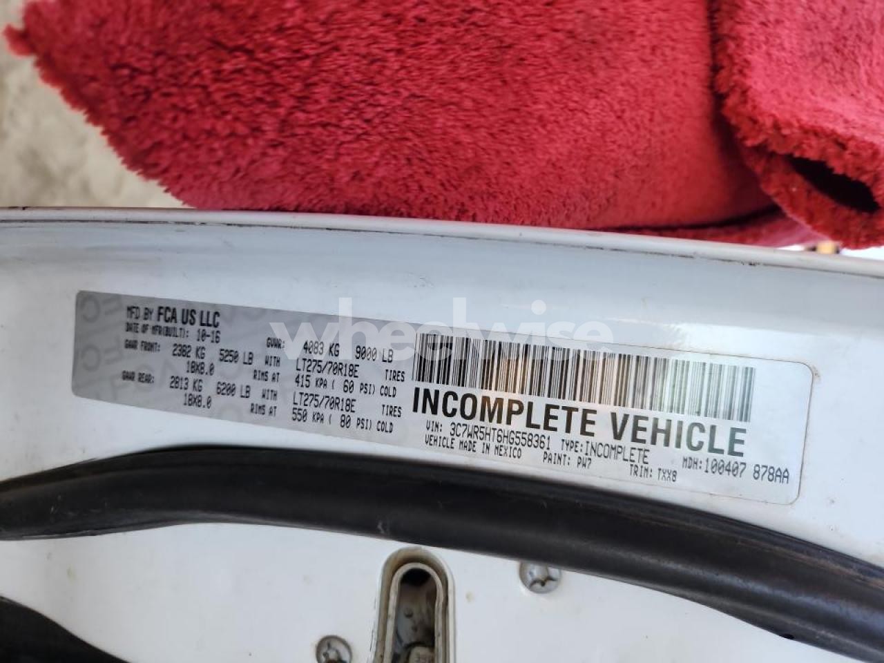 Photo 12 of 2017 RAM 2500 UTILITY / SERVICE TRUCK (VIN 3C7WR5HT6HG558361)