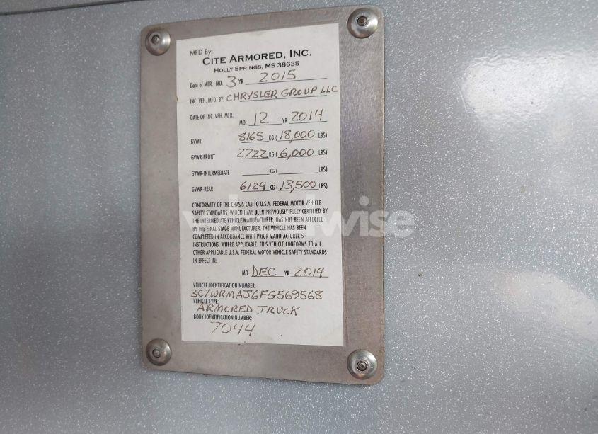 Photo 8 of 2015 Ram 5500 CHASSIS TRADESMAN/SLT (VIN 3C7WRMAJ6FG569568)