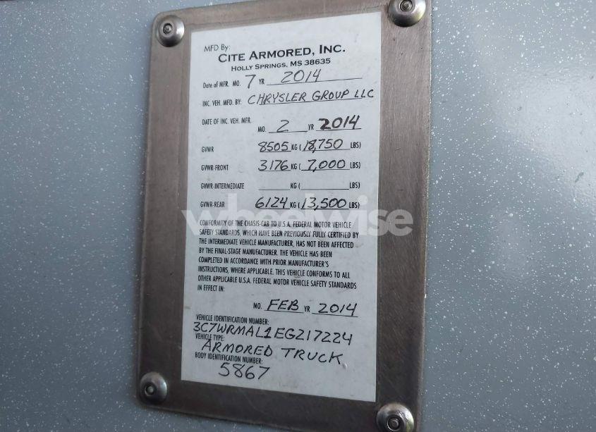 Photo 8 of 2014 Ram 5500 CHASSIS TRADESMAN/SLT (VIN 3C7WRMAL1EG217224)