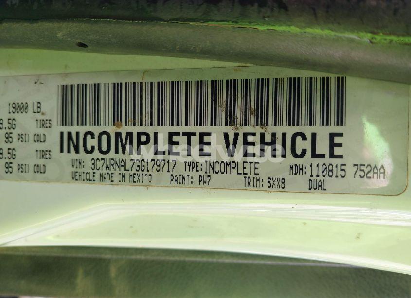 Photo 8 of 2016 Ram 5500 CHASSIS TRADESMAN/SLT (VIN 3C7WRNAL7GG179717)