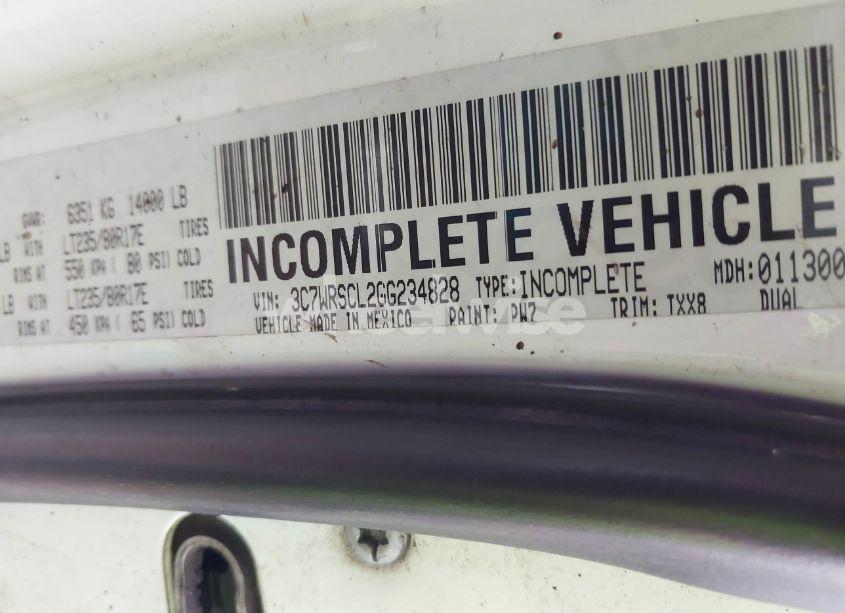 Photo 8 of 2016 Ram 3500 CHASSIS TRADESMAN/SLT/LARAMIE (VIN 3C7WRSCL2GG234828)