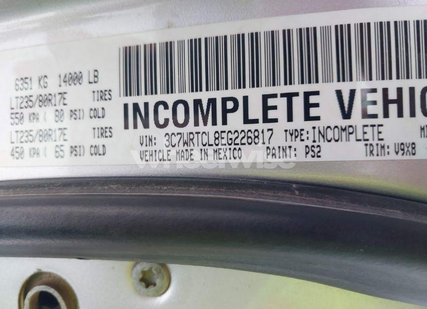 Photo 8 of 2014 Ram 3500 CHASSIS TRADESMAN/SLT/LARAMIE (VIN 3C7WRTCL8EG226817)