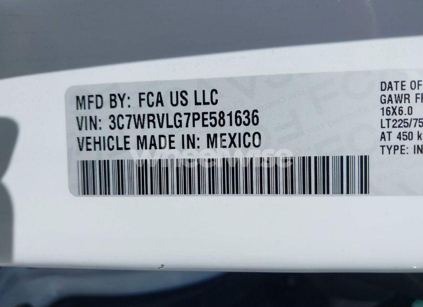 Photo 8 of 2023 Ram Promaster 3500 CUTAWAY LOW ROOF (VIN 3C7WRVLG7PE581636)