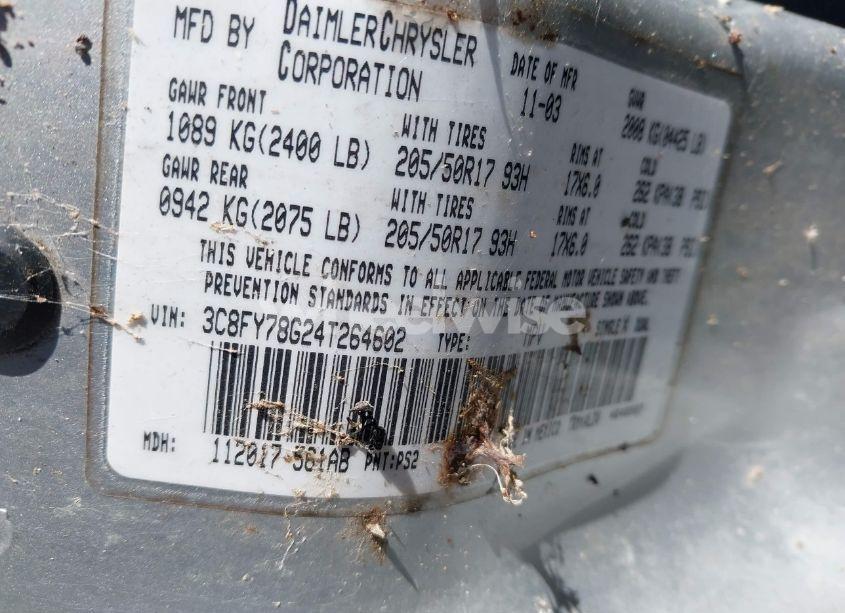 Photo 9 of 2004 Chrysler Pt CRUISER GT (VIN 3C8FY78G24T264602)