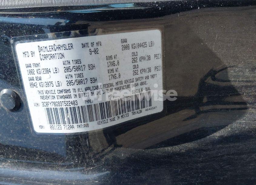 Photo 9 of 2003 Chrysler Pt CRUISER GT (VIN 3C8FY78G93T522483)