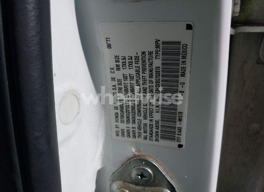 Photo 9 of 2011 Honda Cr-v LX (VIN 3CZRE3H3XBG702876)