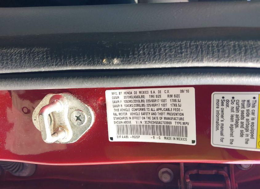 Photo 9 of 2010 Honda Cr-v EX (VIN 3CZRE3H50AG703969)