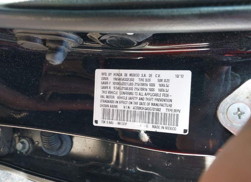 Photo 9 of 2013 Honda Cr-v LX (VIN 3CZRM3H34DG701082)