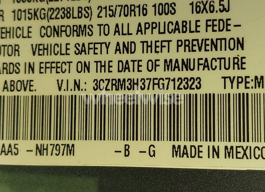 Photo 9 of 2015 Honda Cr-v LX (VIN 3CZRM3H37FG712323)