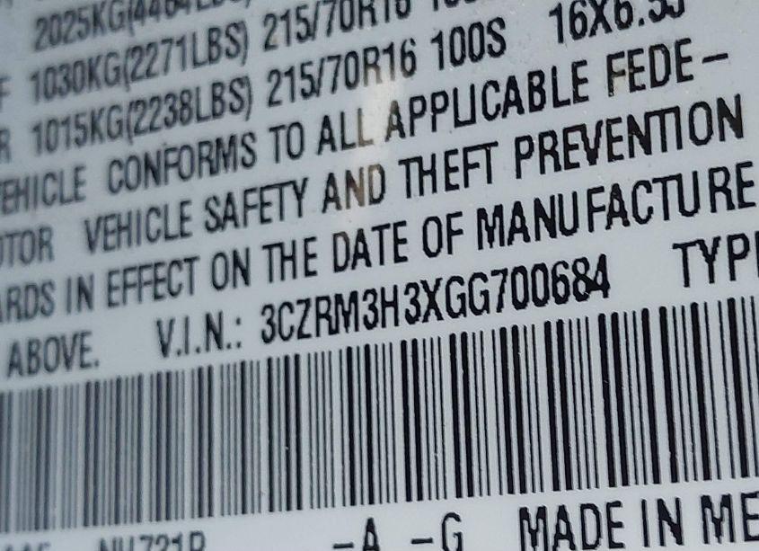 Photo 9 of 2016 Honda Cr-v LX (VIN 3CZRM3H3XGG700684)