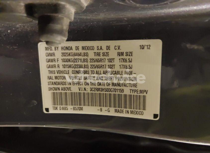 Photo 9 of 2013 Honda Cr-v EX (VIN 3CZRM3H50DG701159)