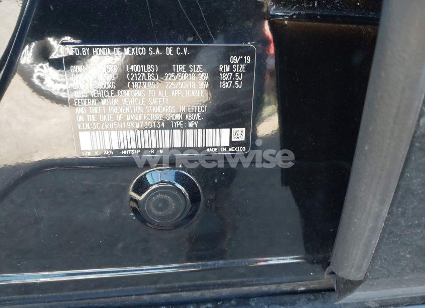 Photo 9 of 2019 Honda Hr-v SPORT (VIN 3CZRU5H19KM730134)
