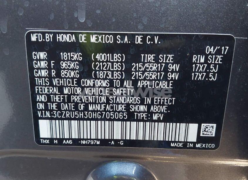 Photo 9 of 2017 Honda Hr-v LX (VIN 3CZRU5H30HG705065)