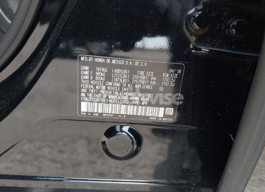 Photo 9 of 2019 Honda Hr-v LX (VIN 3CZRU5H34KG712382)