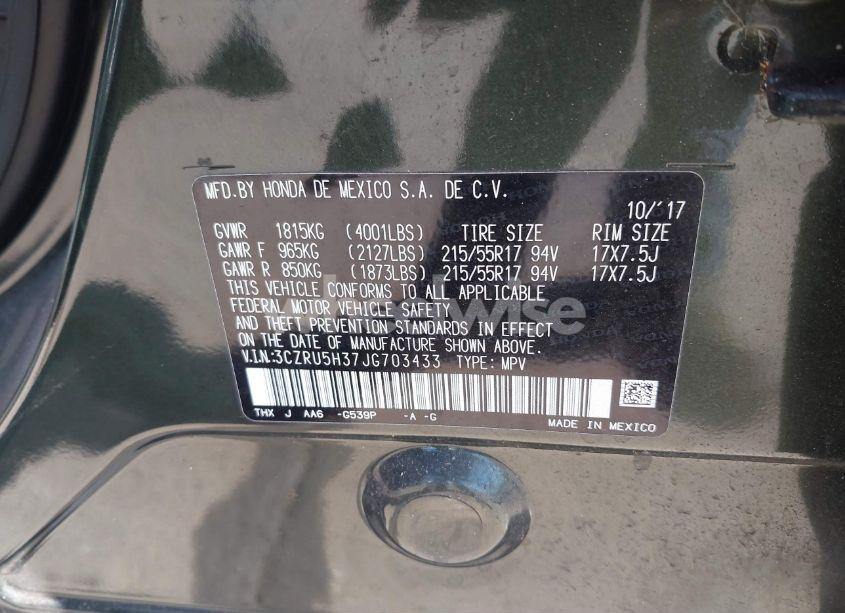 Photo 9 of 2018 Honda Hr-v LX (VIN 3CZRU5H37JG703433)