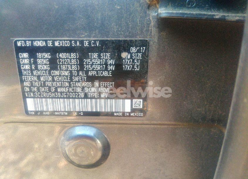 Photo 9 of 2018 Honda Hr-v LX (VIN 3CZRU5H39JG700226)