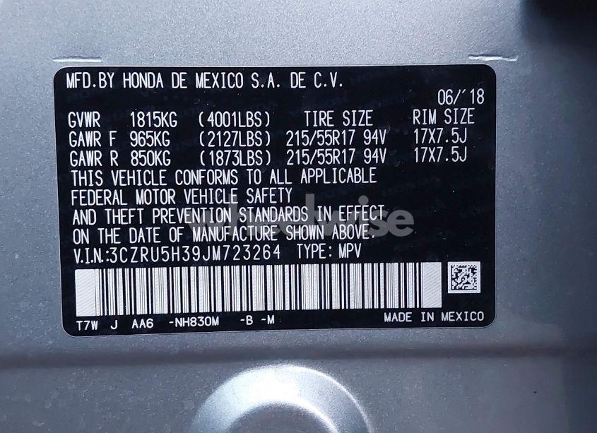 Photo 9 of 2018 Honda Hr-v LX (VIN 3CZRU5H39JM723264)