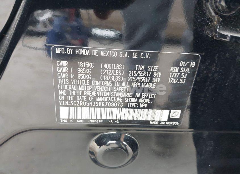 Photo 9 of 2019 Honda Hr-v LX (VIN 3CZRU5H39KG709073)