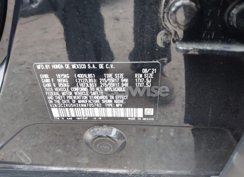 Photo 9 of 2022 Honda Hr-v 2WD LX (VIN 3CZRU5H3XNM705782)