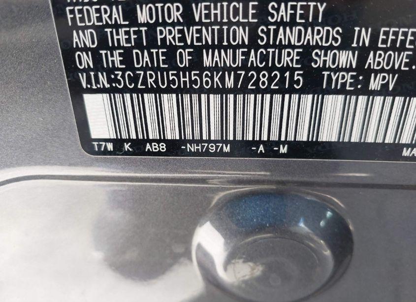 Photo 9 of 2019 Honda Hr-v EX (VIN 3CZRU5H56KM728215)