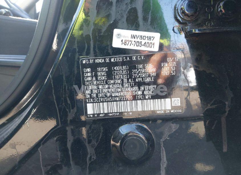 Photo 9 of 2017 Honda Hr-v EX (VIN 3CZRU5H5XHM722720)