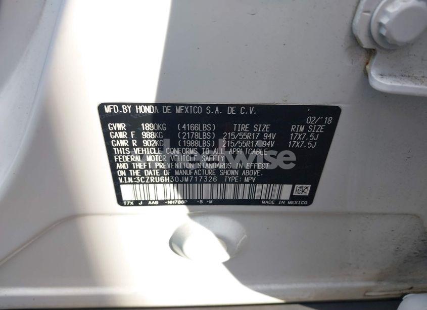 Photo 9 of 2018 Honda Hr-v LX (VIN 3CZRU6H30JM717326)