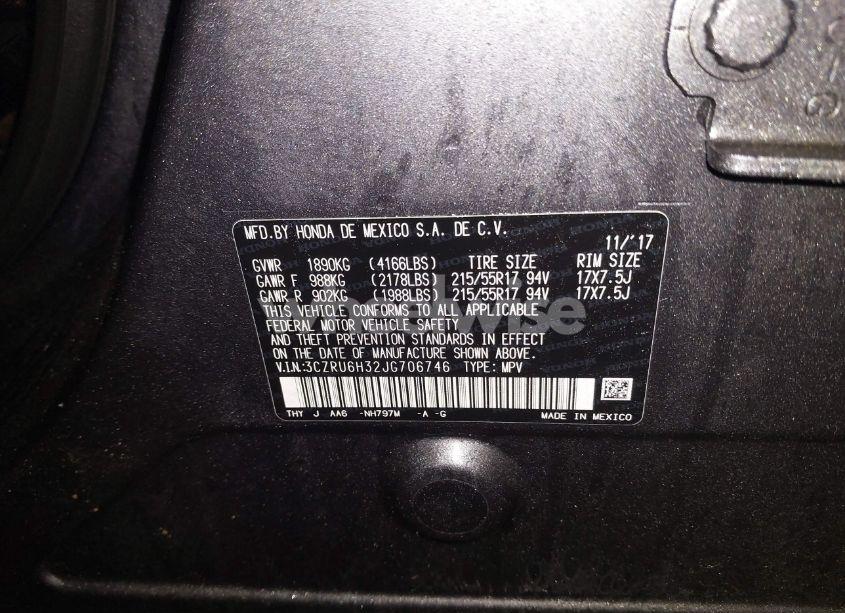 Photo 9 of 2018 Honda Hr-v LX (VIN 3CZRU6H32JG706746)