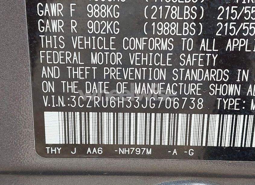 Photo 9 of 2018 Honda Hr-v LX (VIN 3CZRU6H33JG706738)