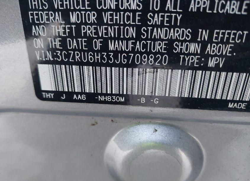 Photo 9 of 2018 Honda Hr-v LX (VIN 3CZRU6H33JG709820)