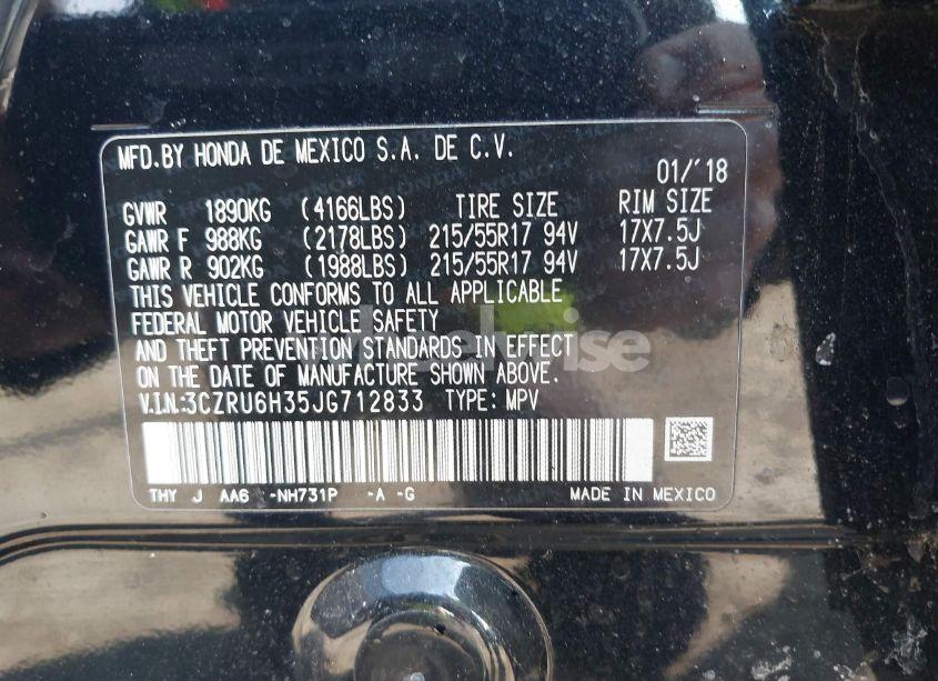 Photo 9 of 2018 Honda Hr-v LX (VIN 3CZRU6H35JG712833)