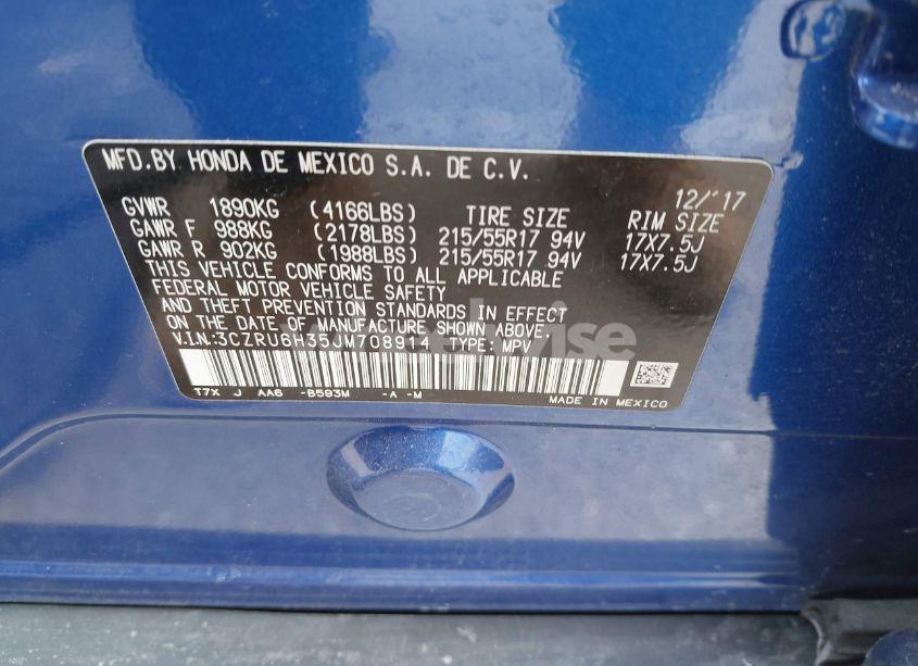 Photo 9 of 2018 Honda Hr-v LX (VIN 3CZRU6H35JM708914)