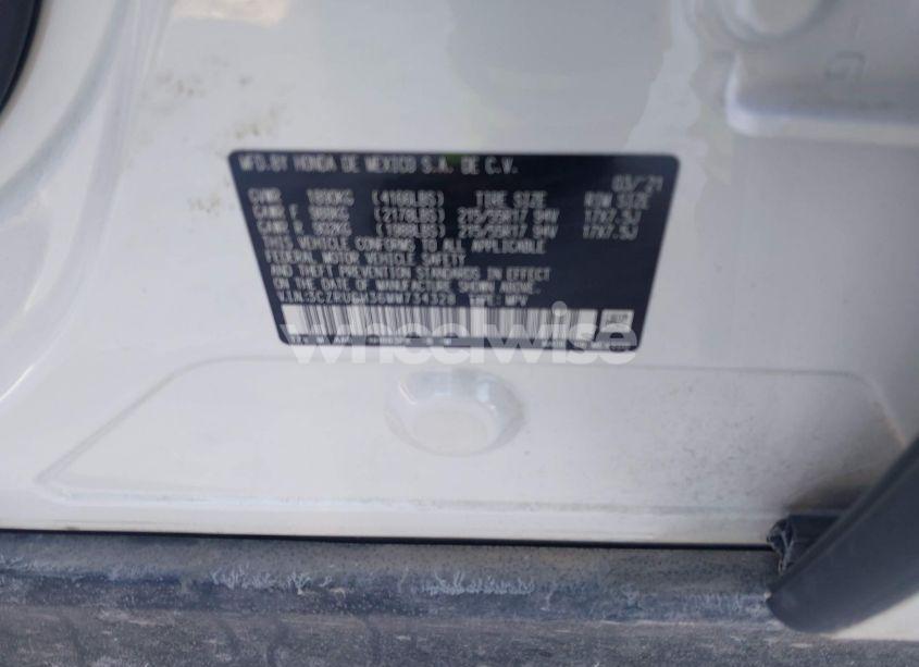 Photo 9 of 2021 Honda Hr-v AWD LX (VIN 3CZRU6H36MM734328)