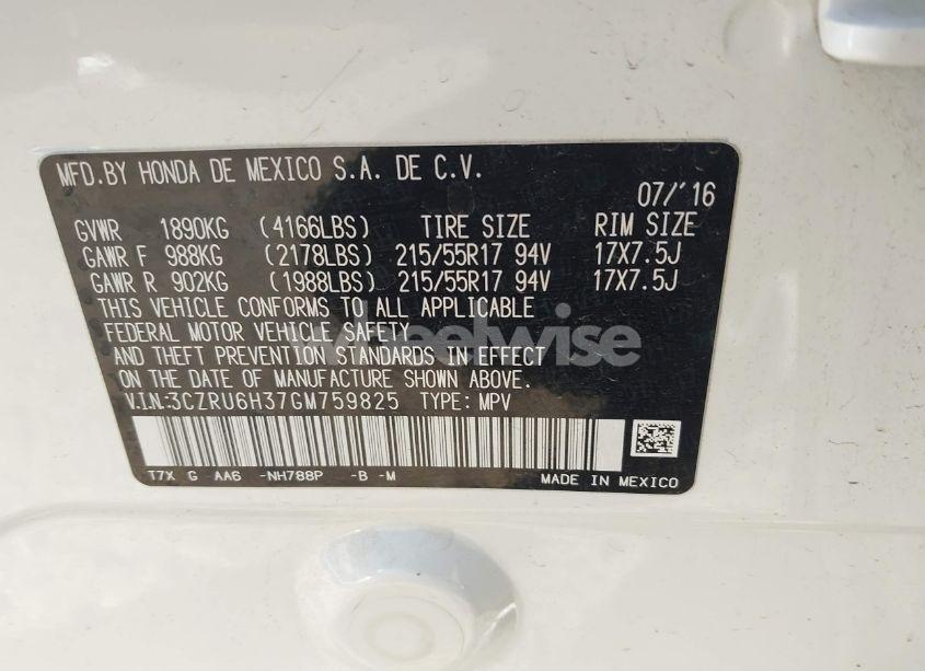 Photo 9 of 2016 Honda Hr-v LX (VIN 3CZRU6H37GM759825)