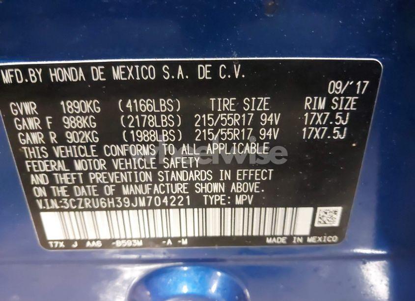 Photo 9 of 2018 Honda Hr-v LX (VIN 3CZRU6H39JM704221)