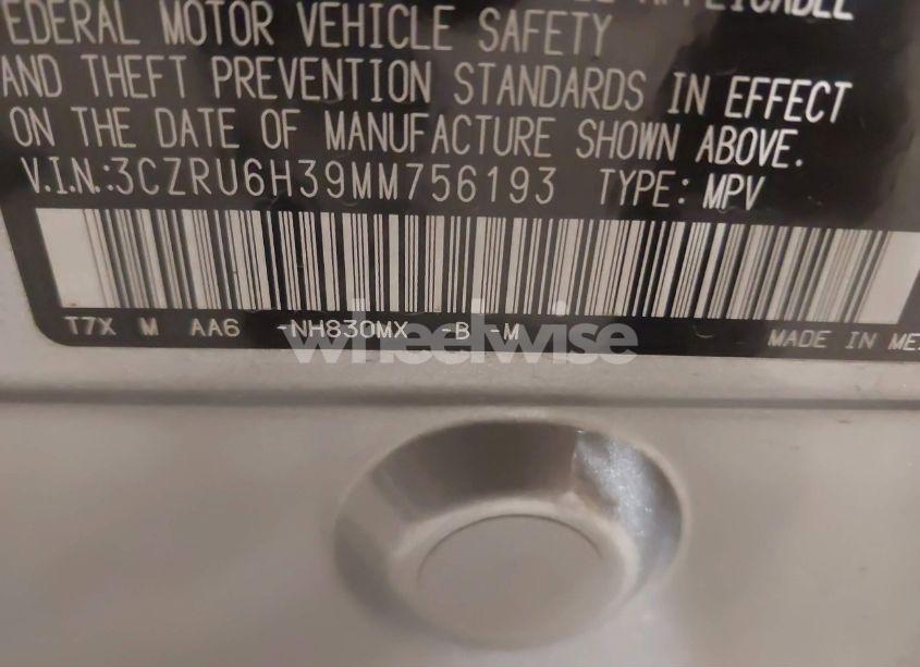 Photo 9 of 2021 Honda Hr-v AWD LX (VIN 3CZRU6H39MM756193)