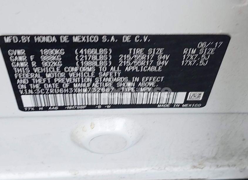 Photo 9 of 2017 Honda Hr-v LX (VIN 3CZRU6H3XHM732667)